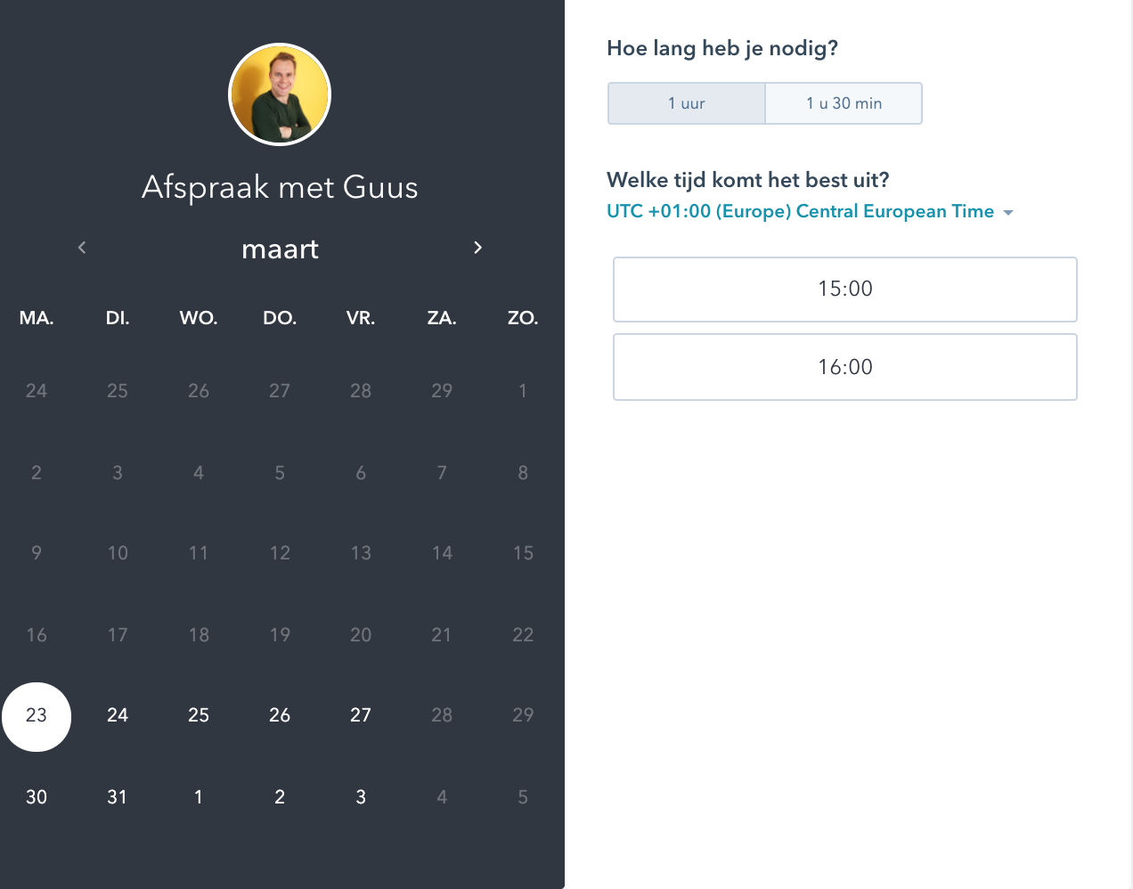 HubSpot Meeting tool: een onmisbare agendakoppeling