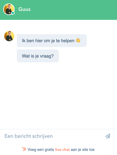 HubSpot live chat | Cuex